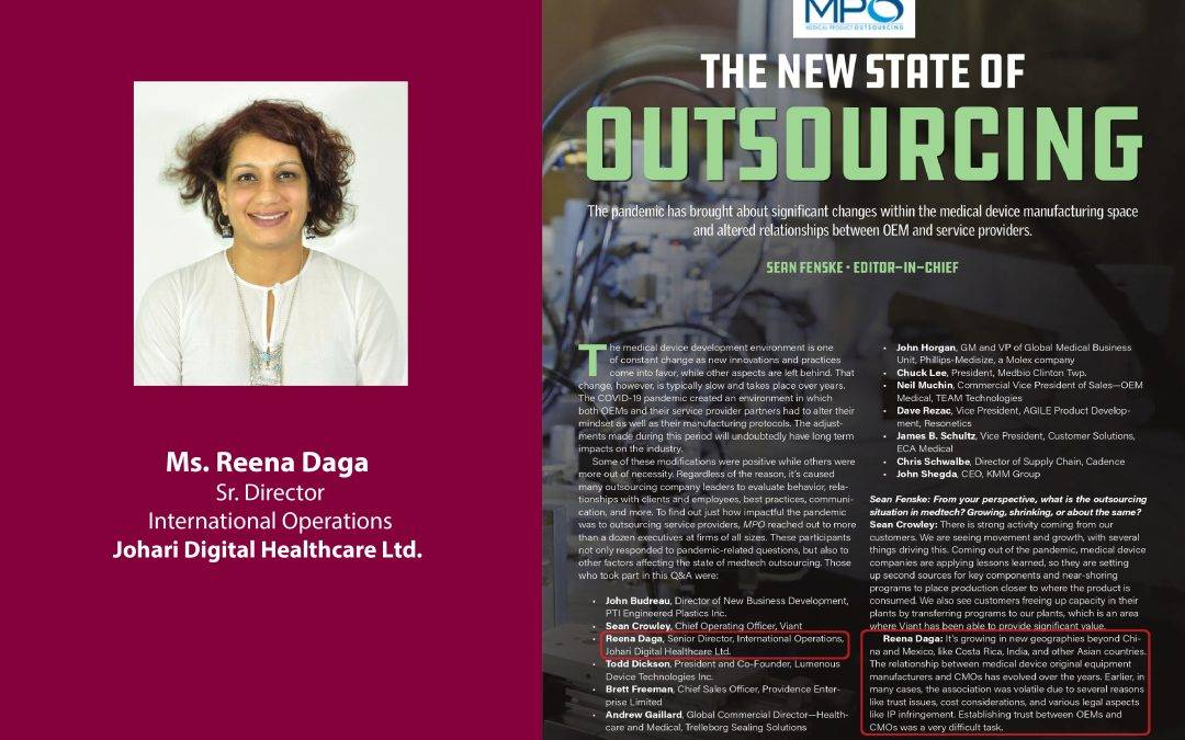 Ms. Reena Daga shares valuable Editorial Inputs in the MPO-MAG feature article “The New State of Outsourcing”!